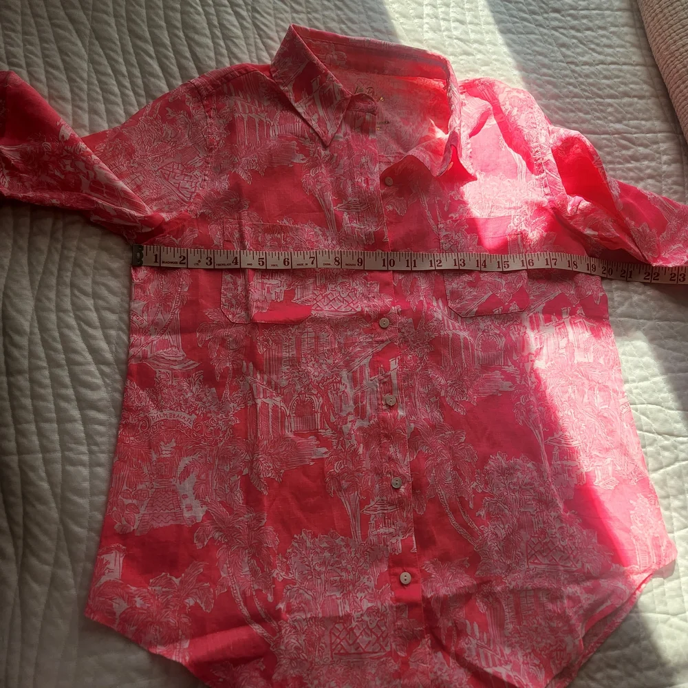 Lilly Pulitzer Vibrant Pink Button-Down Shirt - Picture 9 of 12